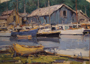 "Boats in Harbor, Gloucester"