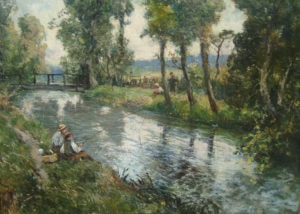 Frederick Ede's “Fishing Along the River”