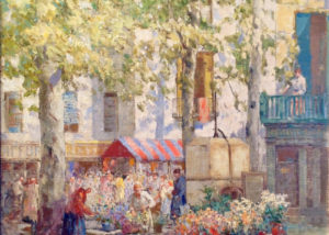 “Flower Market, Mentone” Available at Stanford Fine Art Gallery in Nashville TN