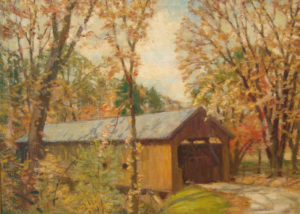 “Covered Bridge in Autumn”