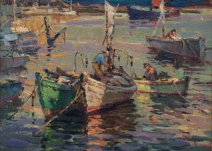 “Boats in Pigeon Cove Harbor”