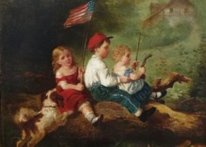 "Patriotic Children Playing"