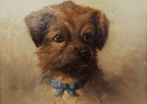 “Terrier with a Blue Bow”