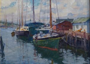 Emile Albert Gruppe's “Boats in Dock, Glouchester”